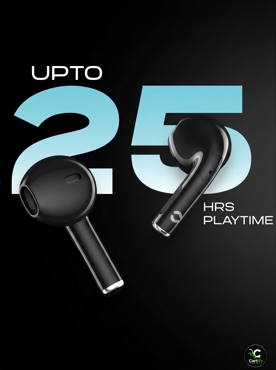 HOPPUP H25 TWS Earbuds – 25H Playtime | Bluetooth 5.3 | Noise Cancelling