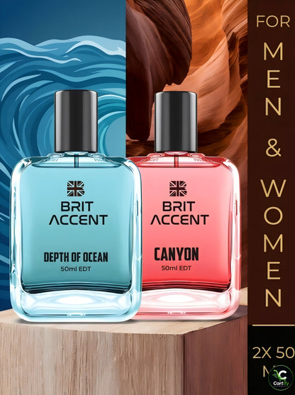 BRIT ACCENT Combo Perfume Set (Pack of 2) – 50ml Each
