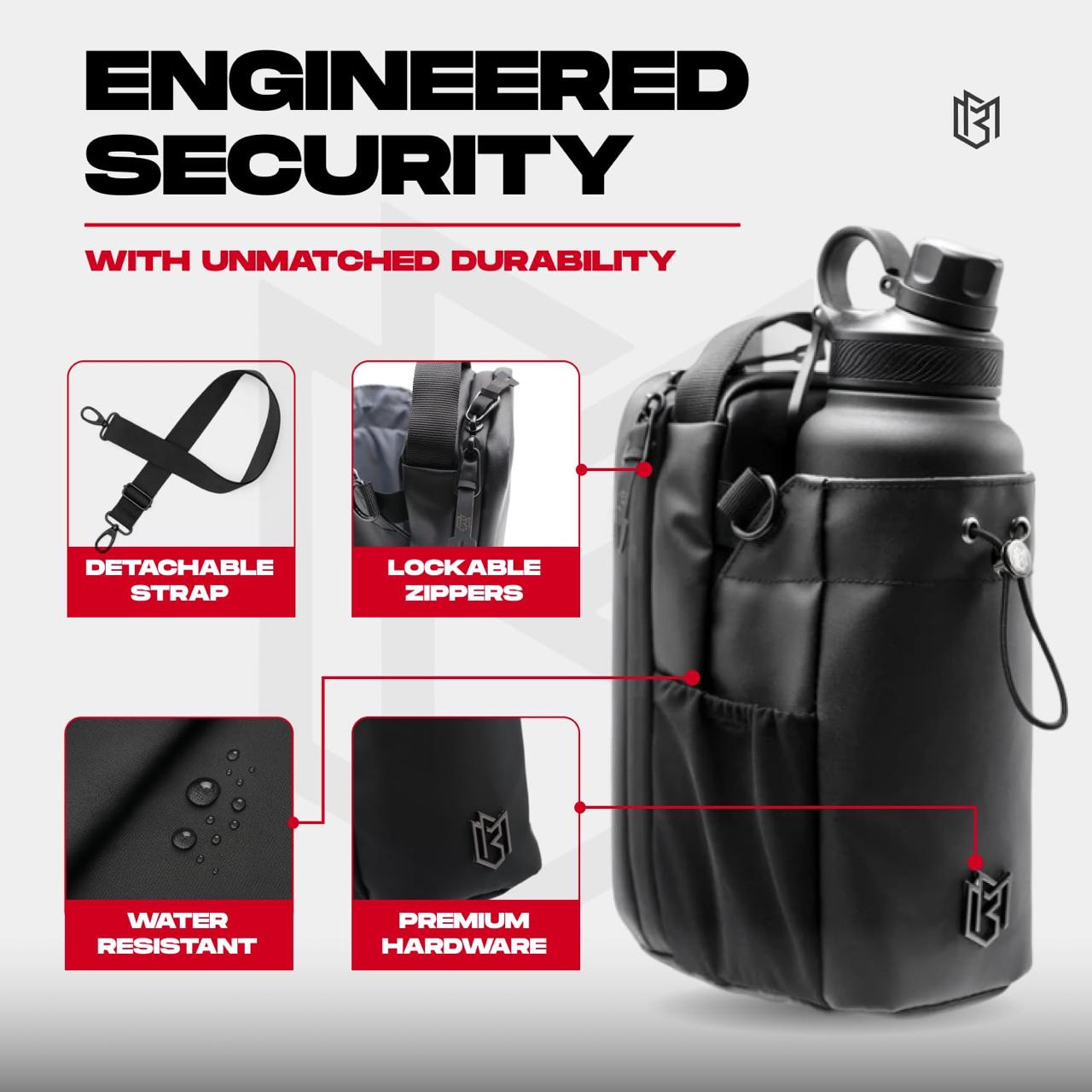 Magnetic Bottle Bag - 46oz / 64oz Tactical Water Bottle Carrier
