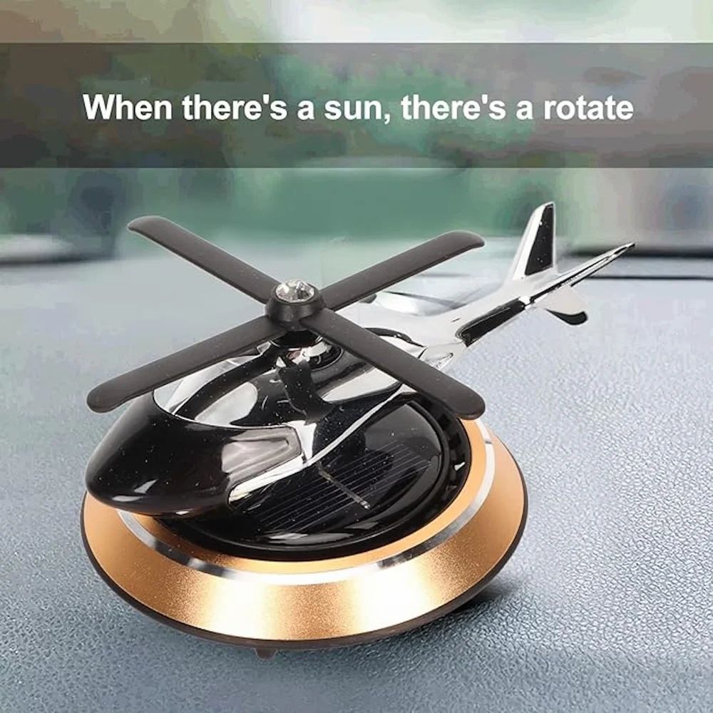 Rotating Helicopter Car Air Freshener Solar