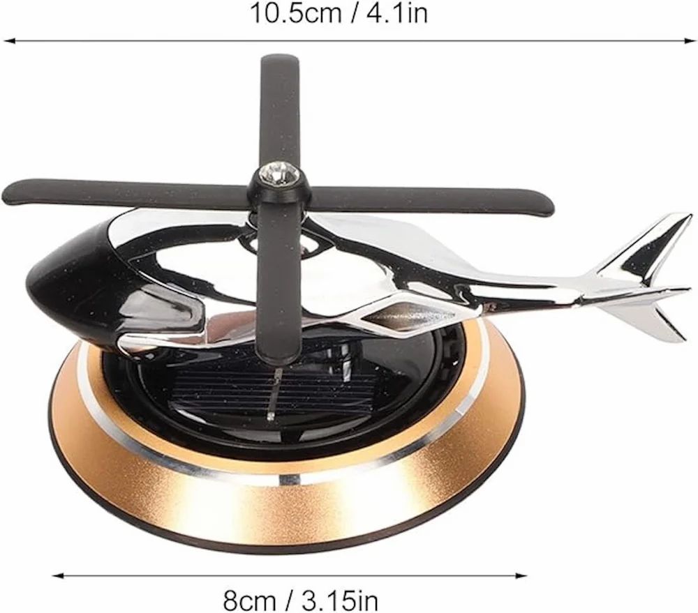 Rotating Helicopter Car Air Freshener Solar
