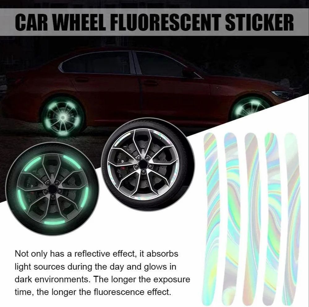 Reflective Car Wheel  Rim Stickers 20 Piece