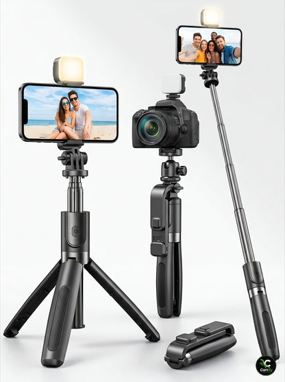 Eyug 3-in-1 Bluetooth Selfie Stick with Tripod Stand