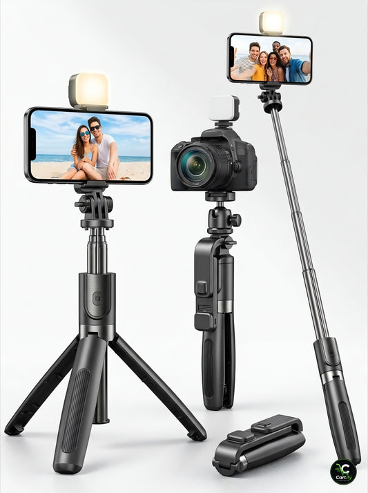 Eyug 3-in-1 Bluetooth Selfie Stick with Tripod Stand