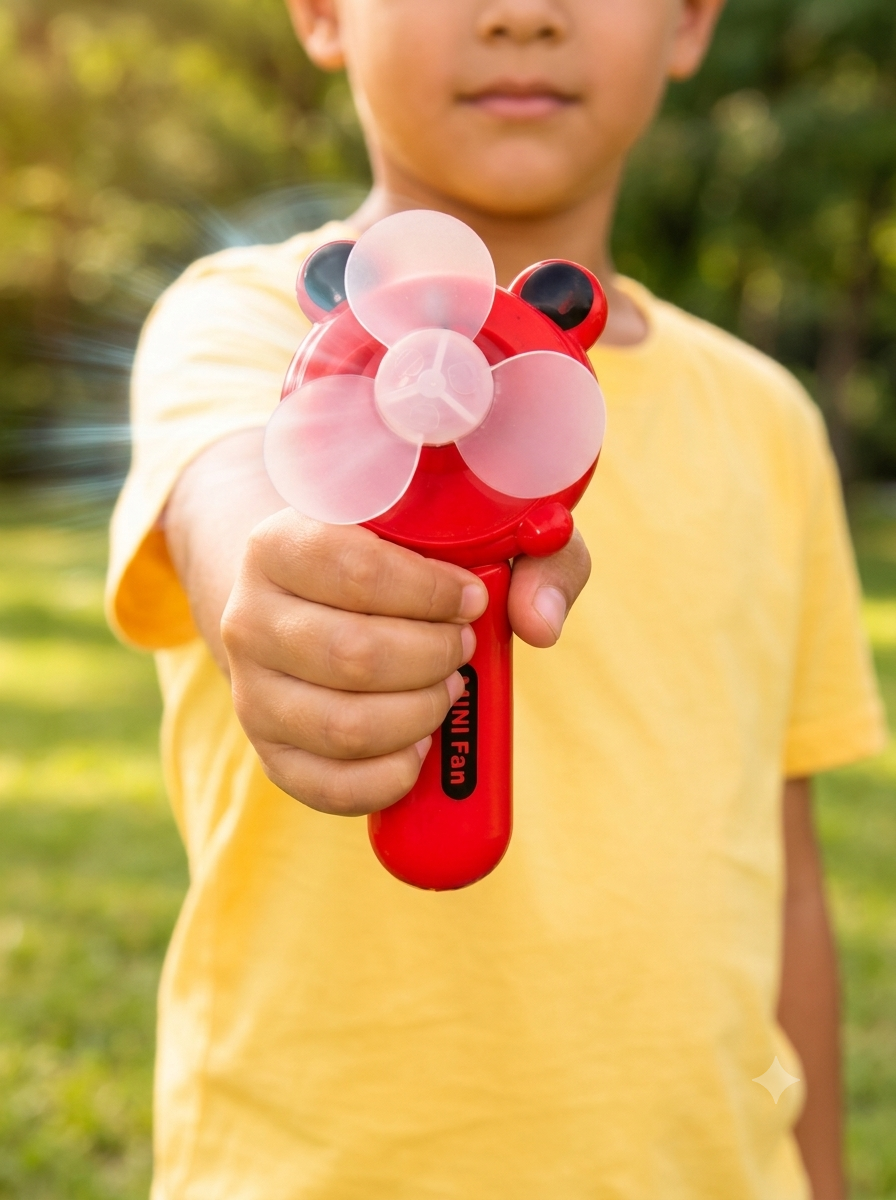 Hand Press Mini Portable Fan Toy (1 Pc, Mix Color & Design)