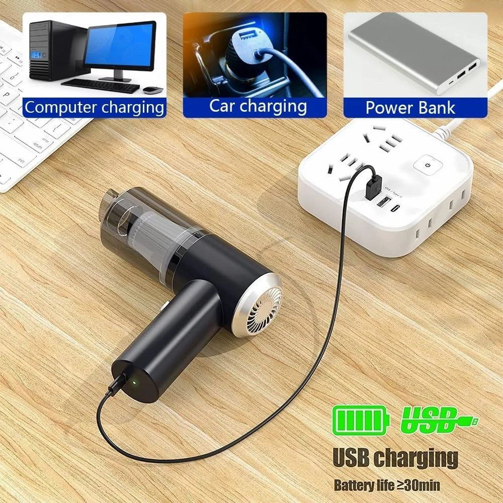 2 In 1  Portable  Mini Vacuum Cleaner