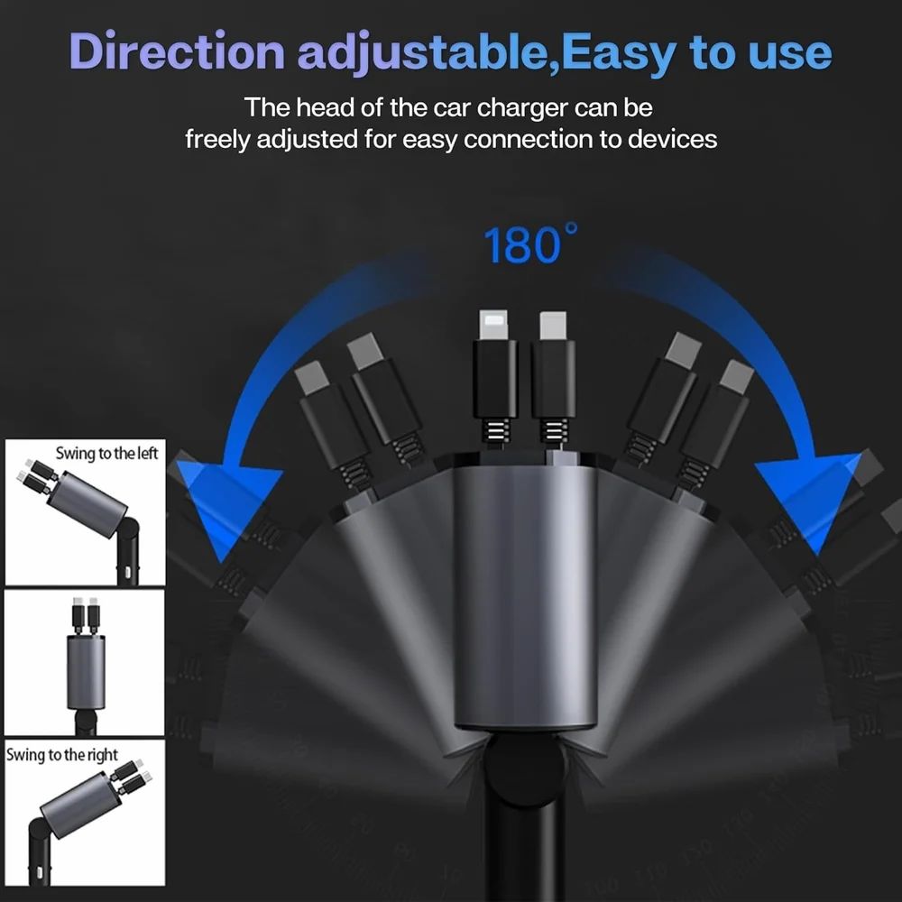 4-in-1 Fast Charging Car Charger