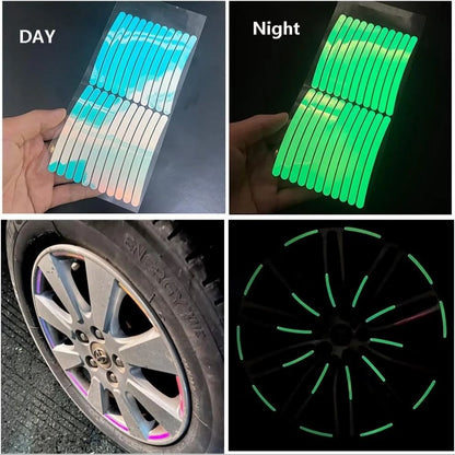 Reflective Car Wheel  Rim Stickers 20 Piece