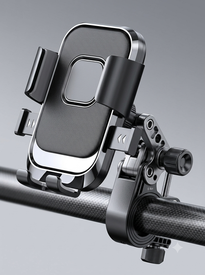 Hacksow 360° Rotatable Bike Mobile Holder | Secure Lock | Shockproof & Anti-Slip Design