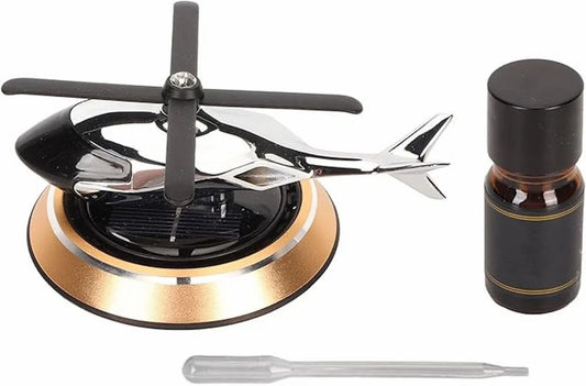 Rotating Helicopter Car Air Freshener Solar