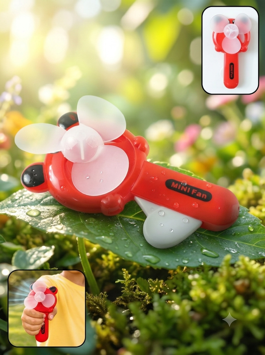 Hand Press Mini Portable Fan Toy (1 Pc, Mix Color & Design)