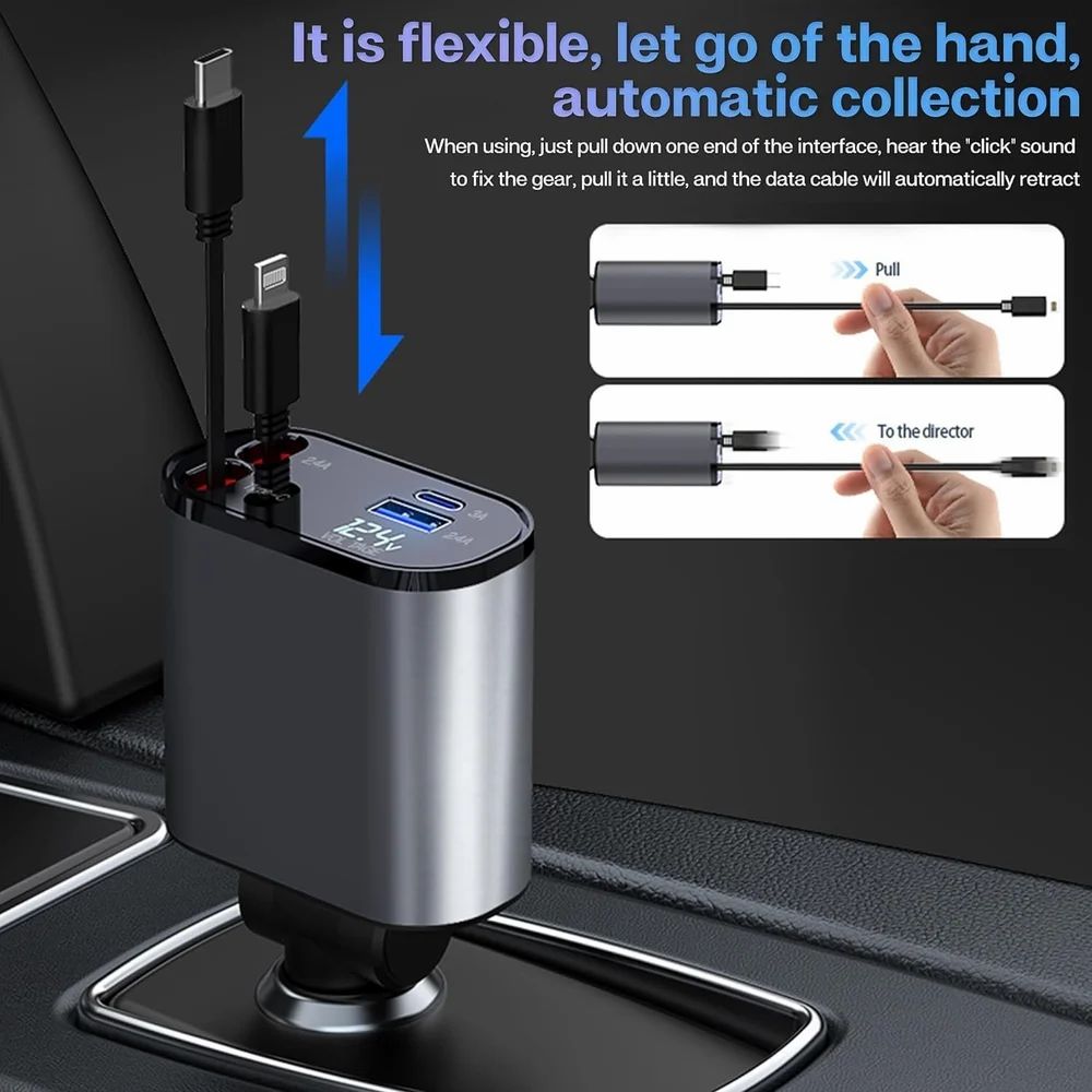 4-in-1 Fast Charging Car Charger