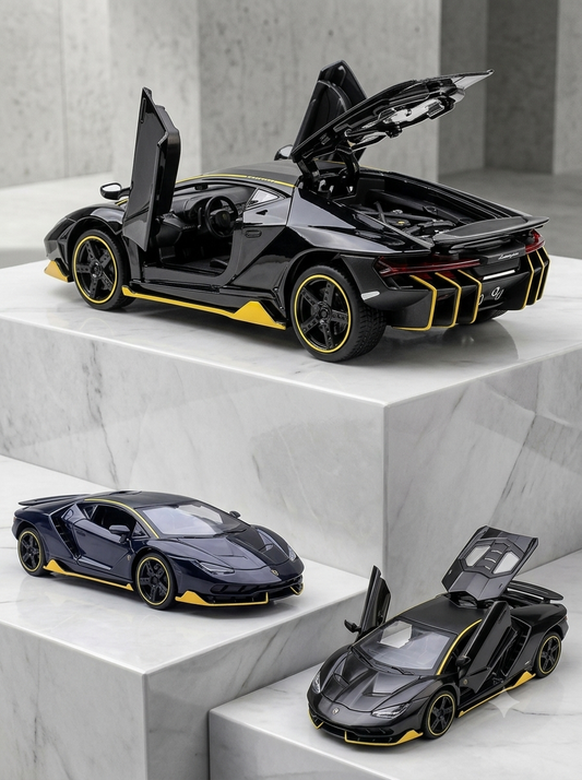 Lamborghini Sian Die-Cast Metal Toy Car 1:32 Scale with Lights, Sound & Pull Back Action