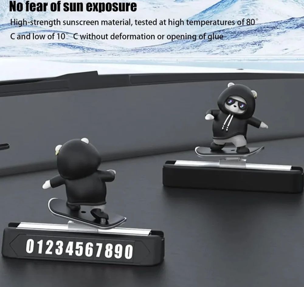 Sliding Panda for Car Dashboard