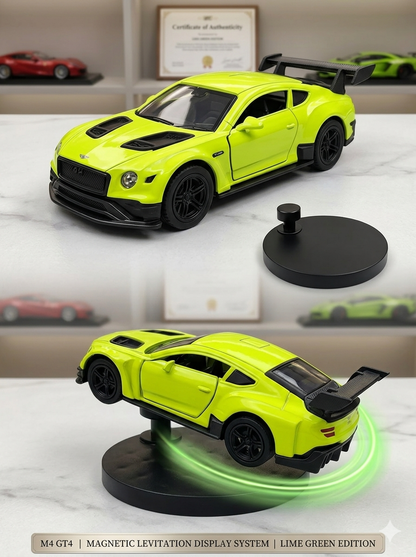 Magnetic Drifting Car Dashboard Toy – Lime Green Edition | 360° Drift Motion Car Decor