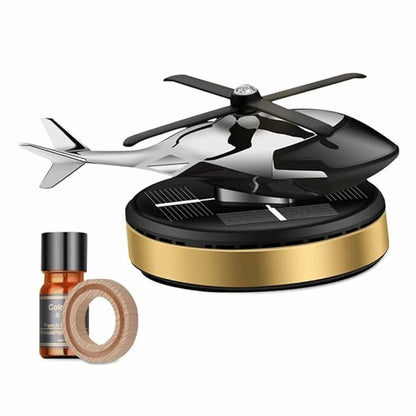 Rotating Helicopter Car Air Freshener Solar