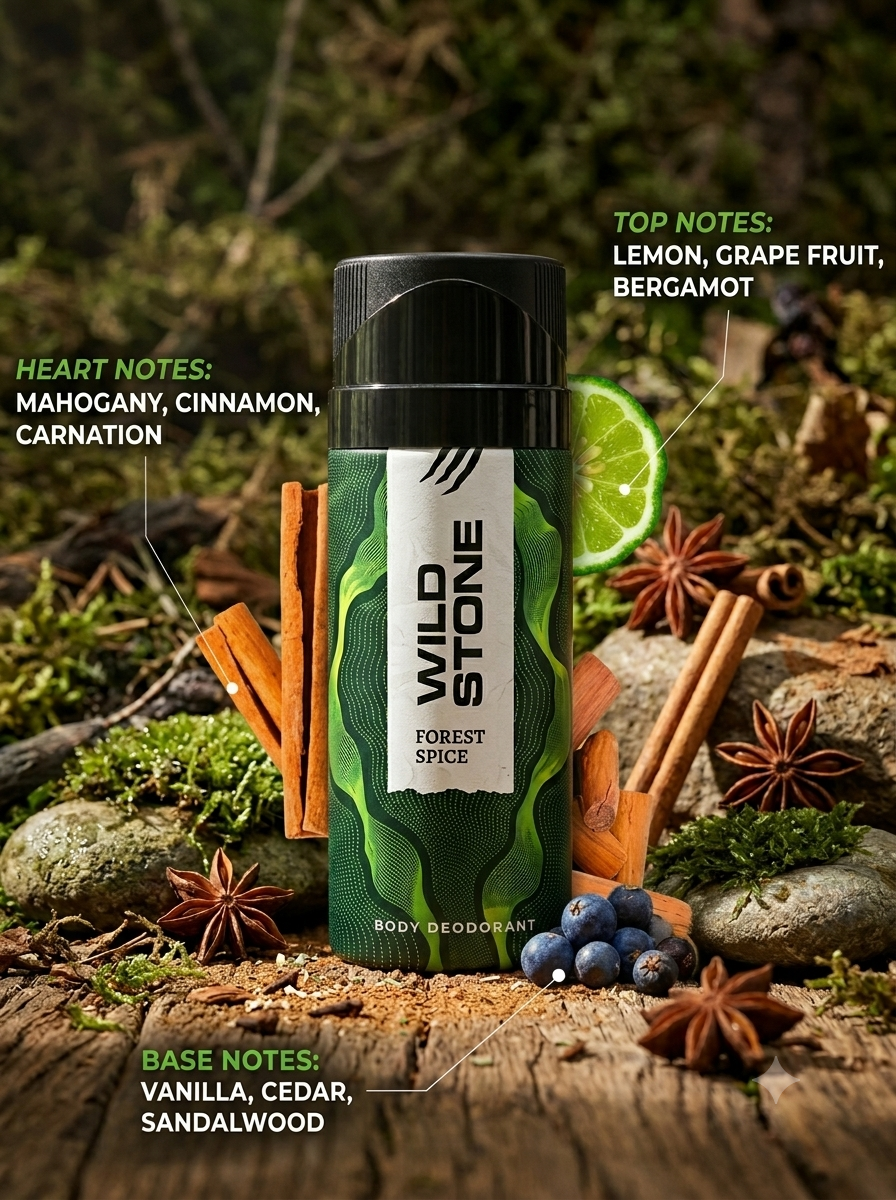 Forest Spice Deodorant Body Spray for Men | Long Lasting Freshness | 150ml