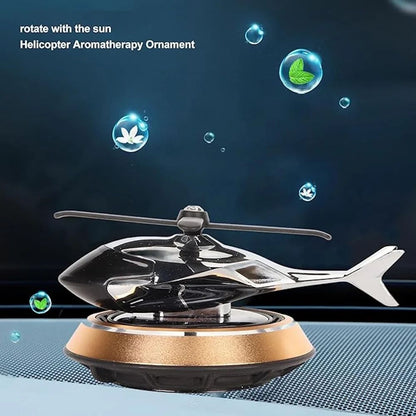 Rotating Helicopter Car Air Freshener Solar