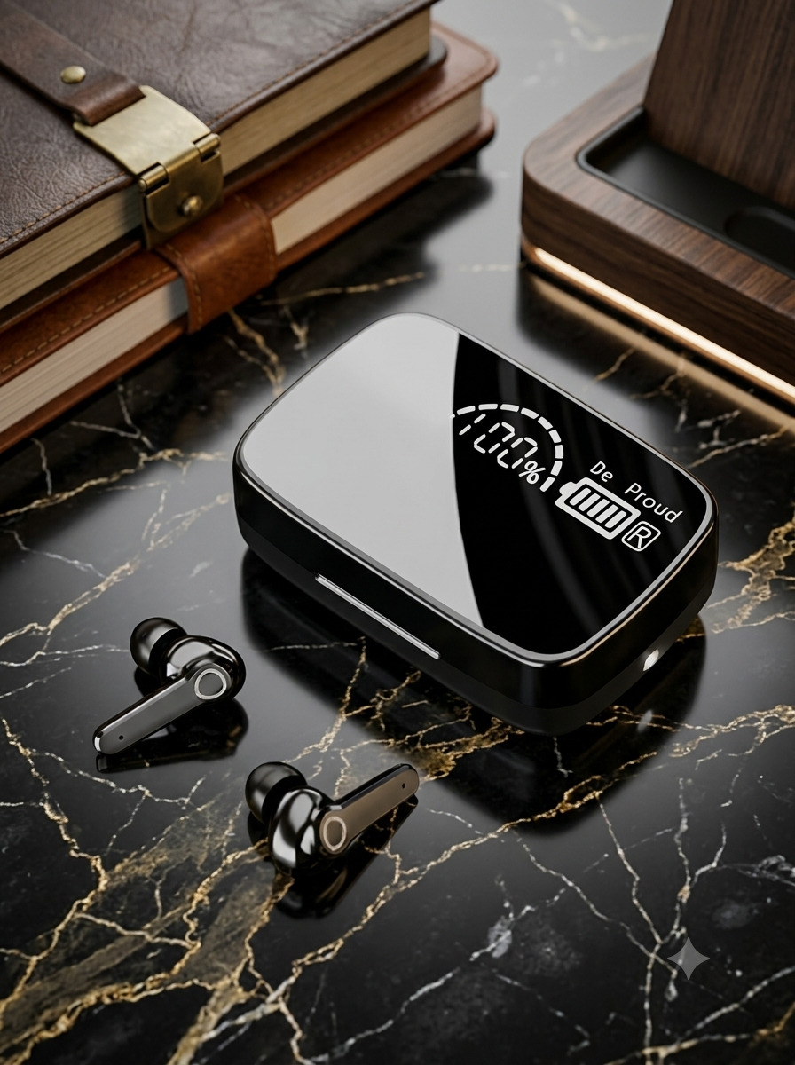 M19 TWS Wireless Bluetooth Earbuds | Bluetooth 5.3 | LED Display | Noise Cancelling | Type-C Charging