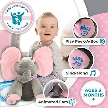 Peekaboo Elephant with Moving Ear and Music